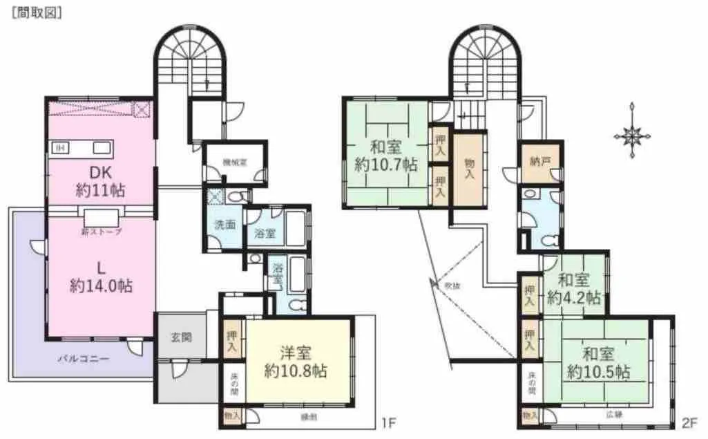 箱根町宮城野売戸建の間取り