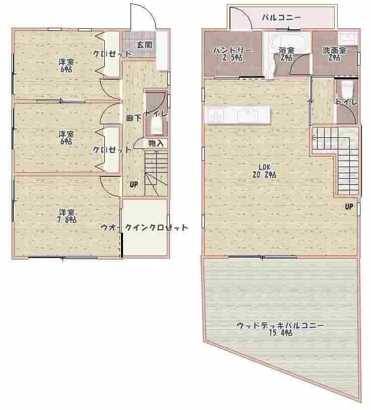  逗子市桜山5丁目中古戸建の間取り図