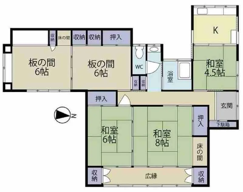熱海市梅園町中古戸建の間取り