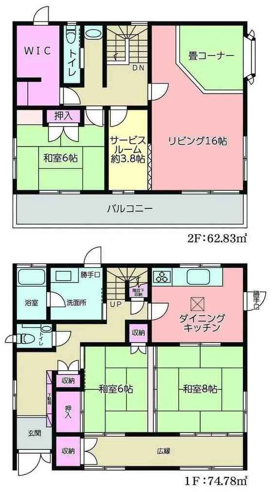 千葉県長生郡白子町幸治中古戸建の間取り