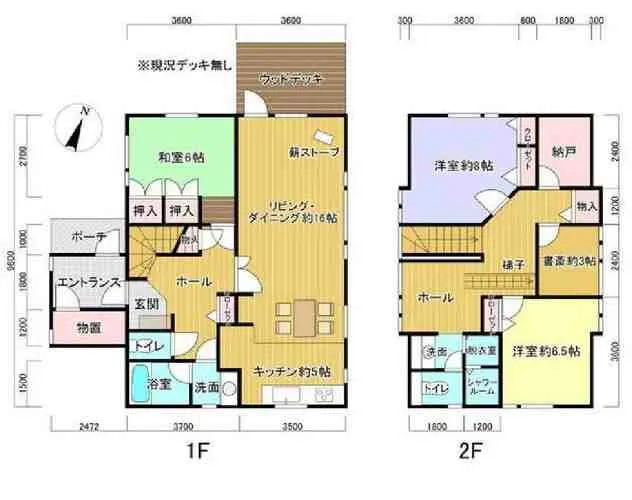 山梨県南都留郡山中湖村平野 売戸建の間取り