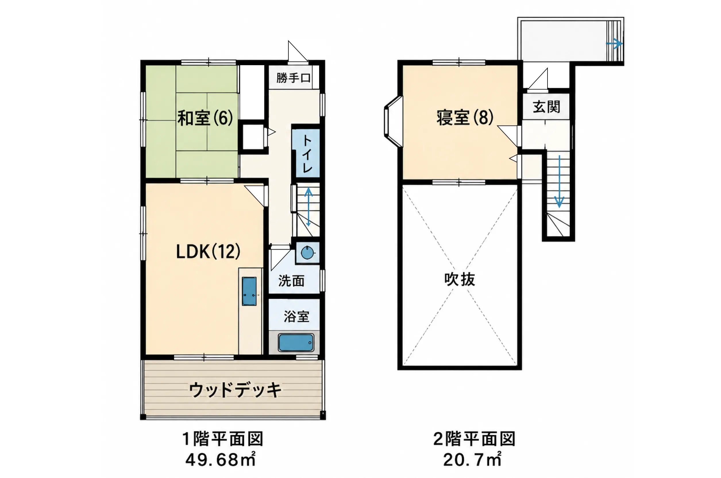 軽井沢町発地中古戸建の間取り図