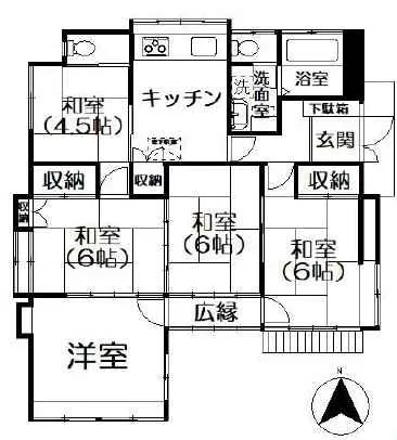 足柄下郡湯河原町宮下の中古戸建の間取り
