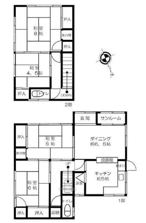 湯河原町福浦中古戸建の間取り