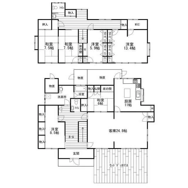 海眺望の高台！勝浦市中浜売戸建6SLDK｜勝浦駅1.5km｜元旅館改装レストラン・2階オーベルジュ対応の写真 2