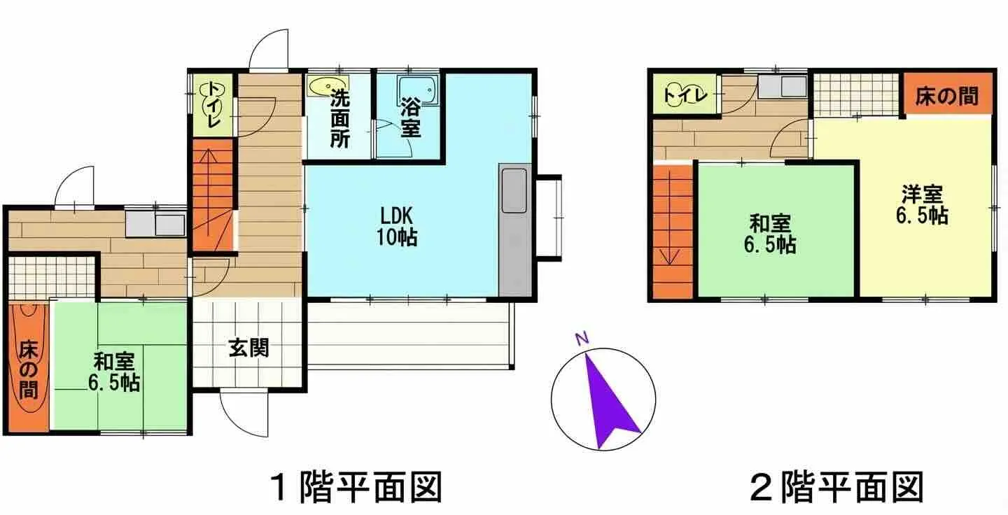 鴨川市浜荻売戸建住宅の間取り