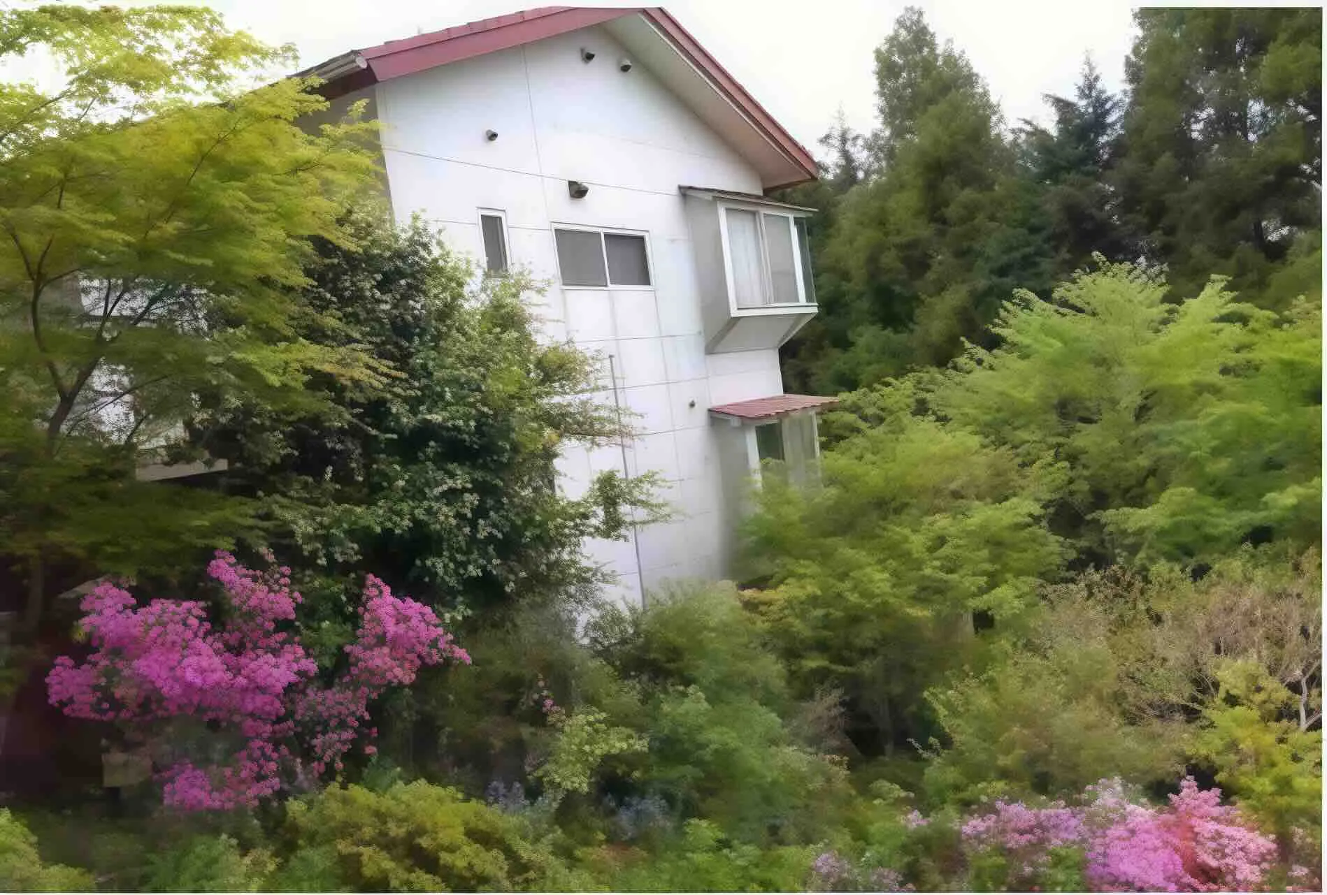 箱根春山荘2世帯別荘の外観