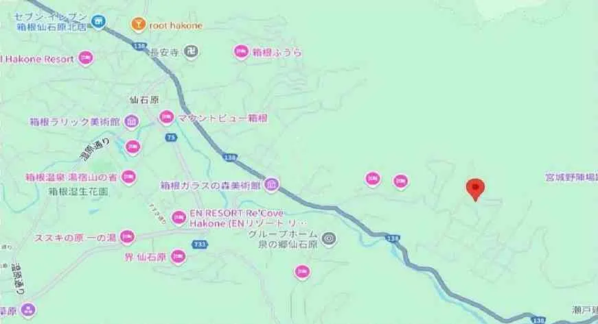 箱根春山荘2世帯別荘の周辺地図