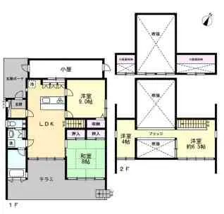 伊東市八幡野中古一戸建の間取り