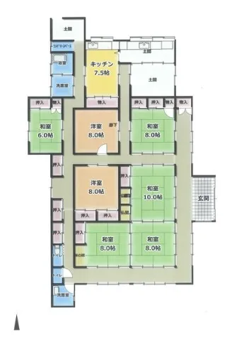富津市三間塚中古戸建の間取り