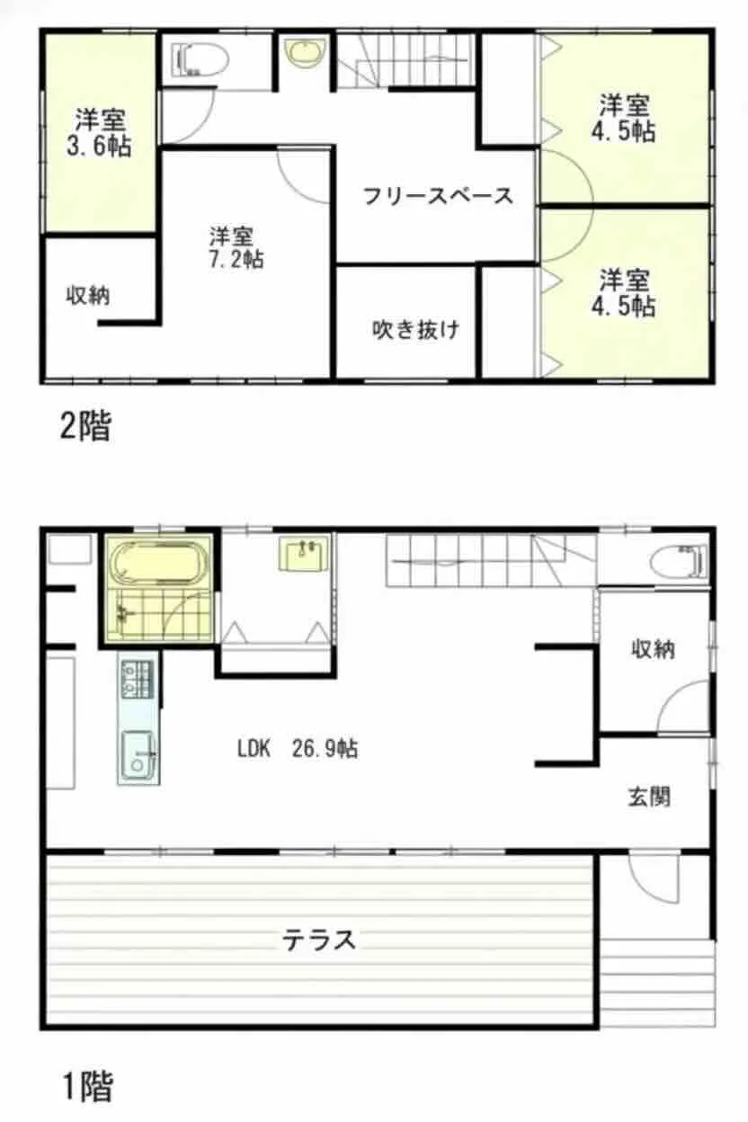 長生郡一宮町一宮中古戸建の間取り