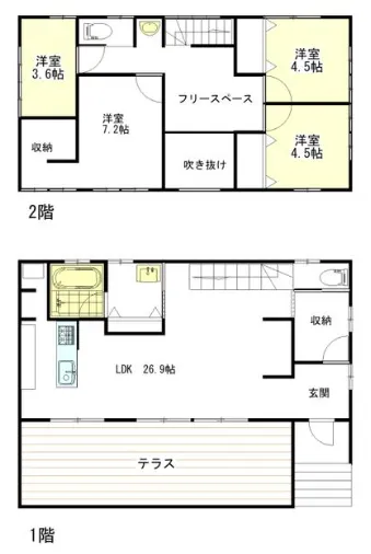 長生郡一宮町一宮中古戸建の間取り