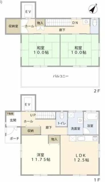 南房総市千倉町白間津売戸建の間取り