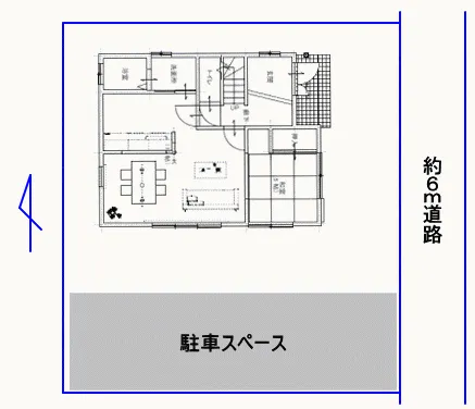 長生郡白子町中里中古戸建の区画図