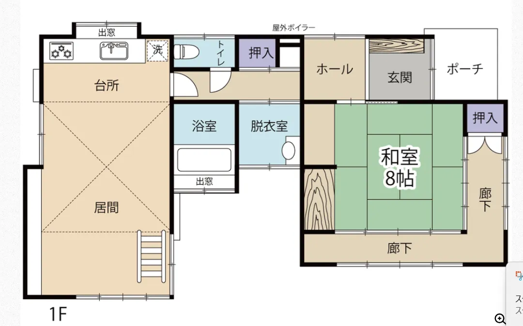 那須町守子の郷D-17中古別荘の間取り
