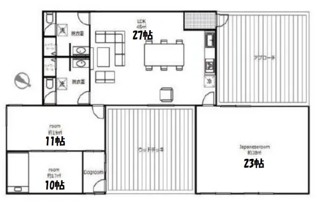 長生郡一宮売別荘の間取り