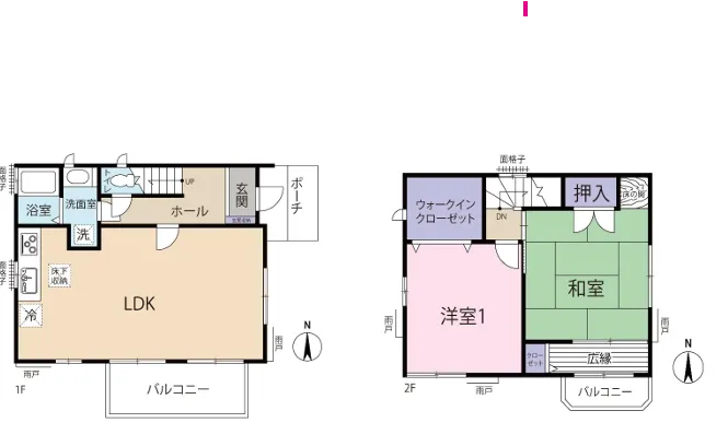 那須町守子の郷F-36中古別荘の間取り