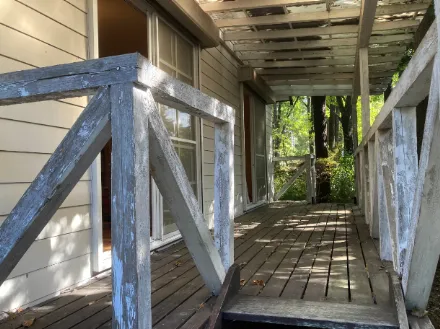 那須町守子の郷F-60中古別荘のウッドデッキの写真2