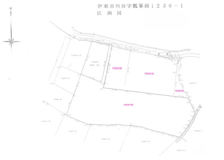 伊東市川奈売地の区画図