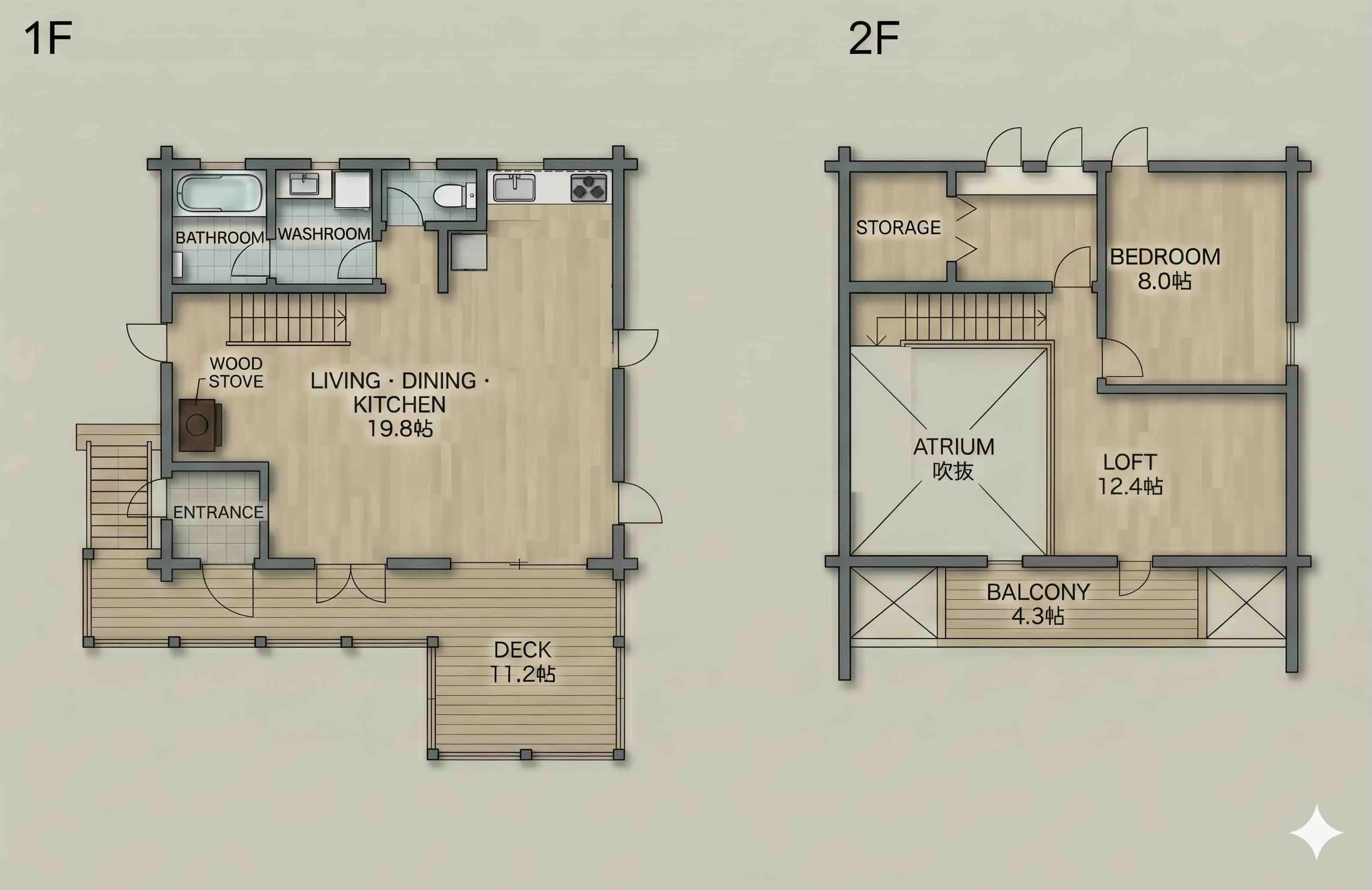 山中湖村平野中古戸建の間取り