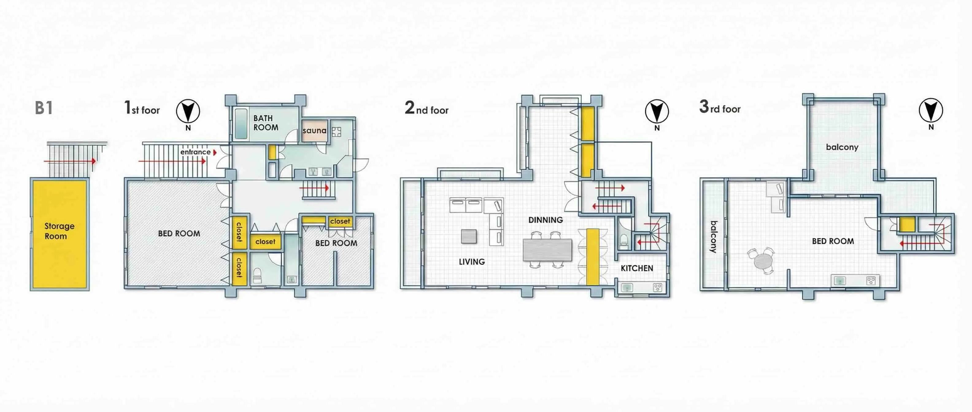 熱海市自然郷別荘地邸宅の間取り