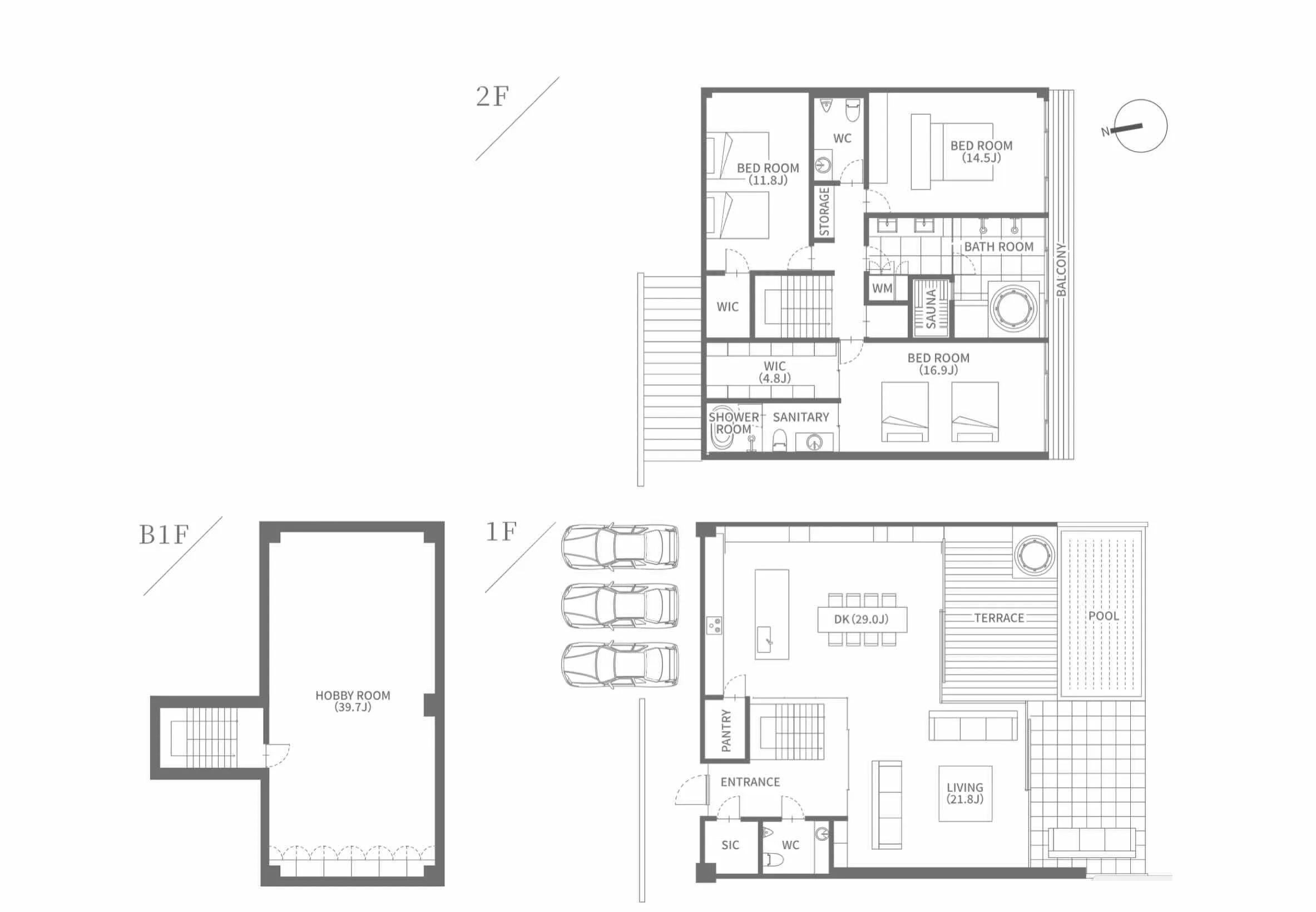 七里ヶ浜売り中古別荘の間取り