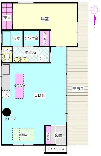 富士見町立沢広原中古売戸建の間取り