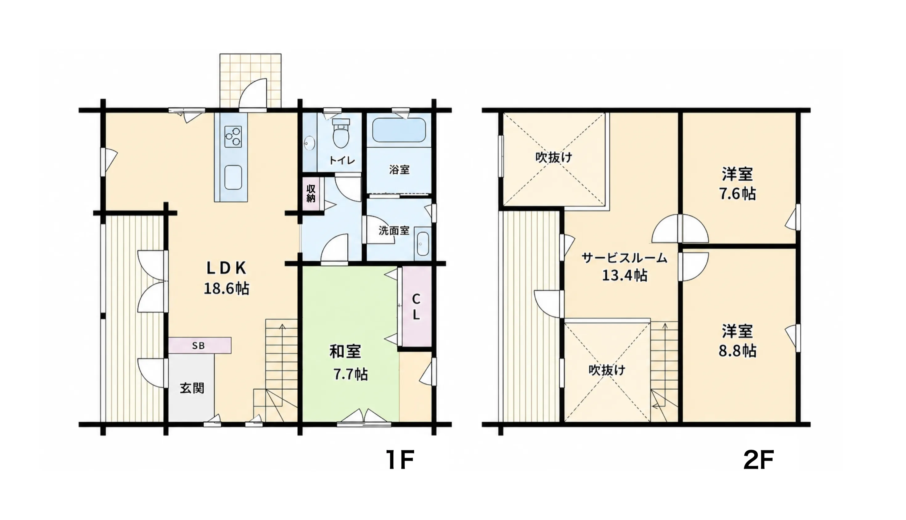 館山市佐野中古戸建の間取り図