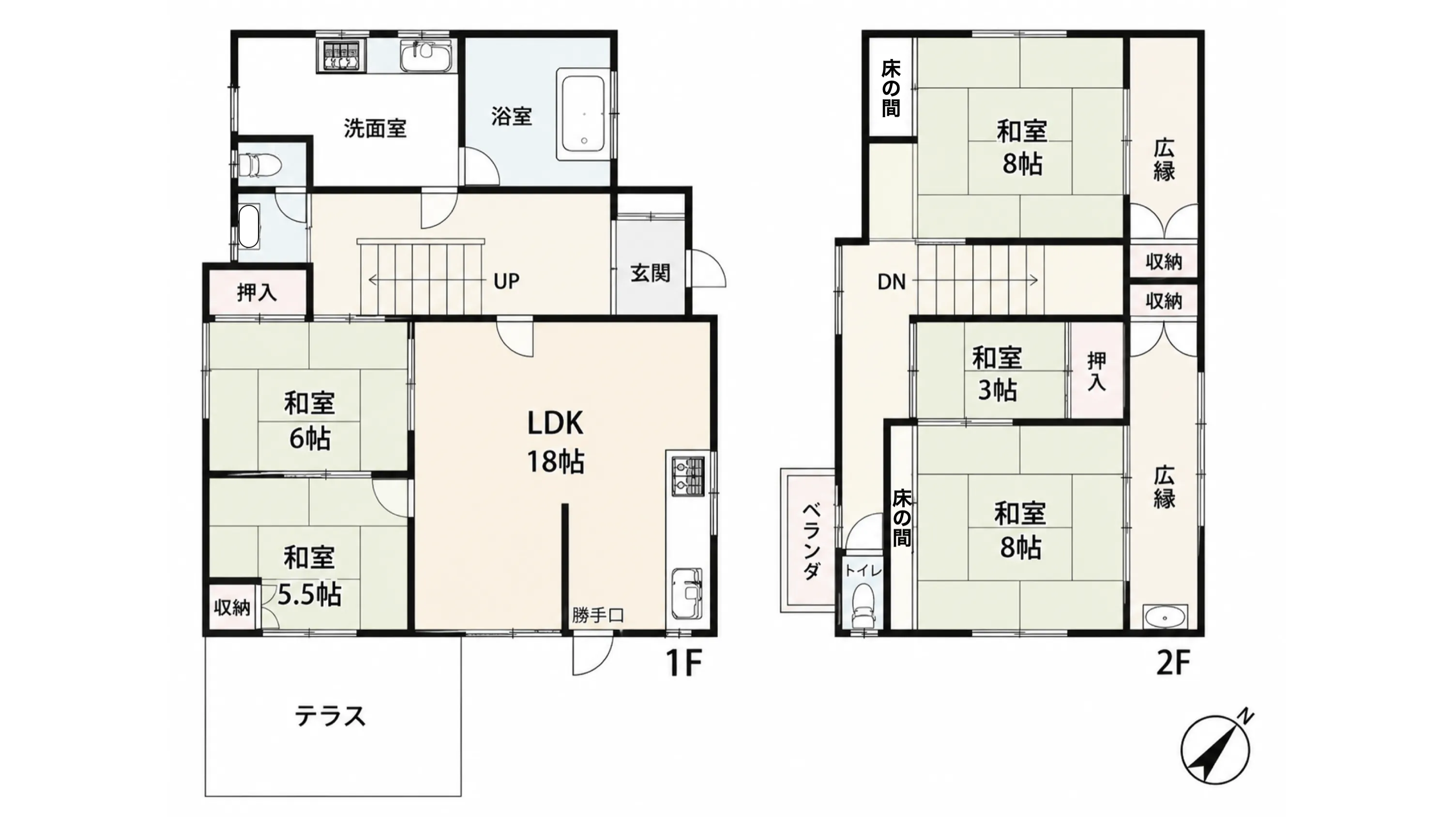 熱海市泉中古戸建の間取り図
