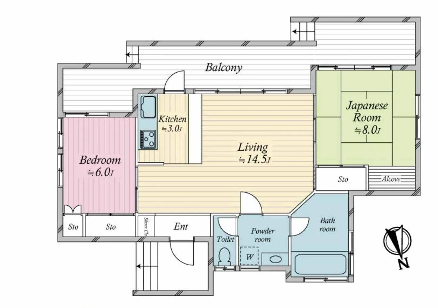 富士河口湖町富士ヶ嶺中古戸建の間取り