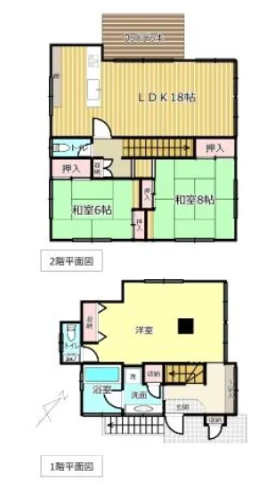 伊東市川奈売中古戸建の間取り