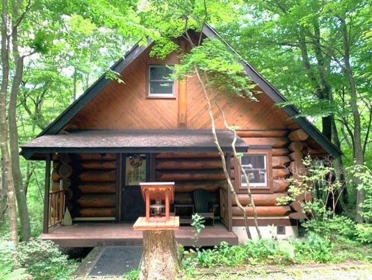 那須売中古ログハウス別荘の外観2