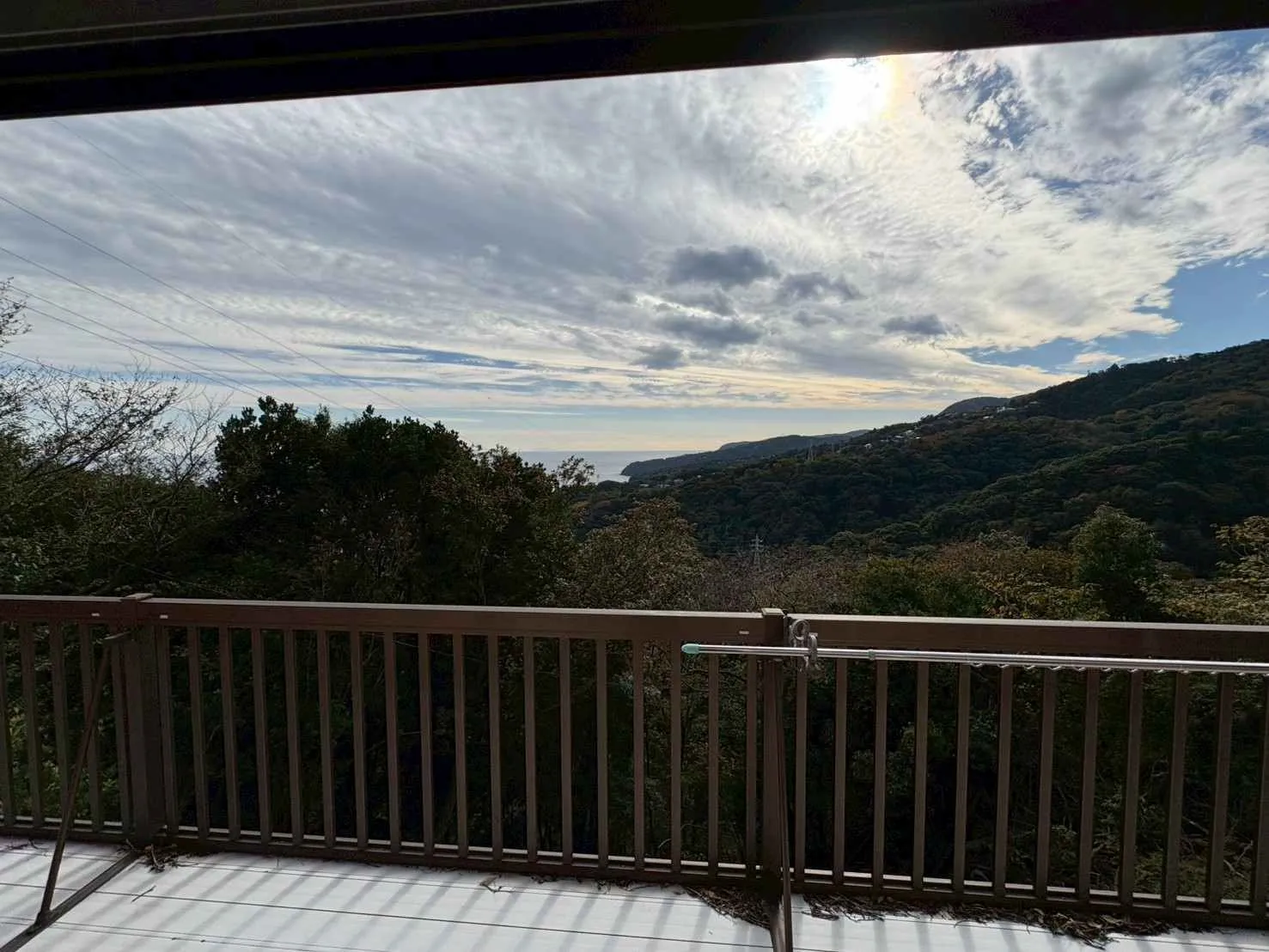伊豆赤沢別荘地 海が見える別荘のバルコニーからの眺望