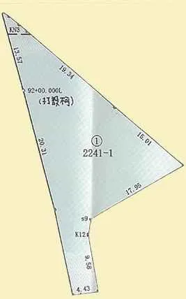 富士吉田市上吉田東売地の区画図