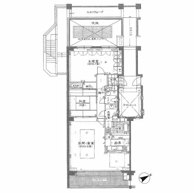 熱海竹の沢ビバリーハイツ分譲マンション2階の間取り