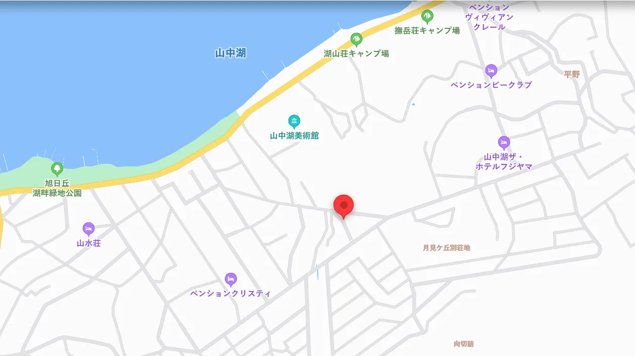 山中湖村平野売地の周辺地図