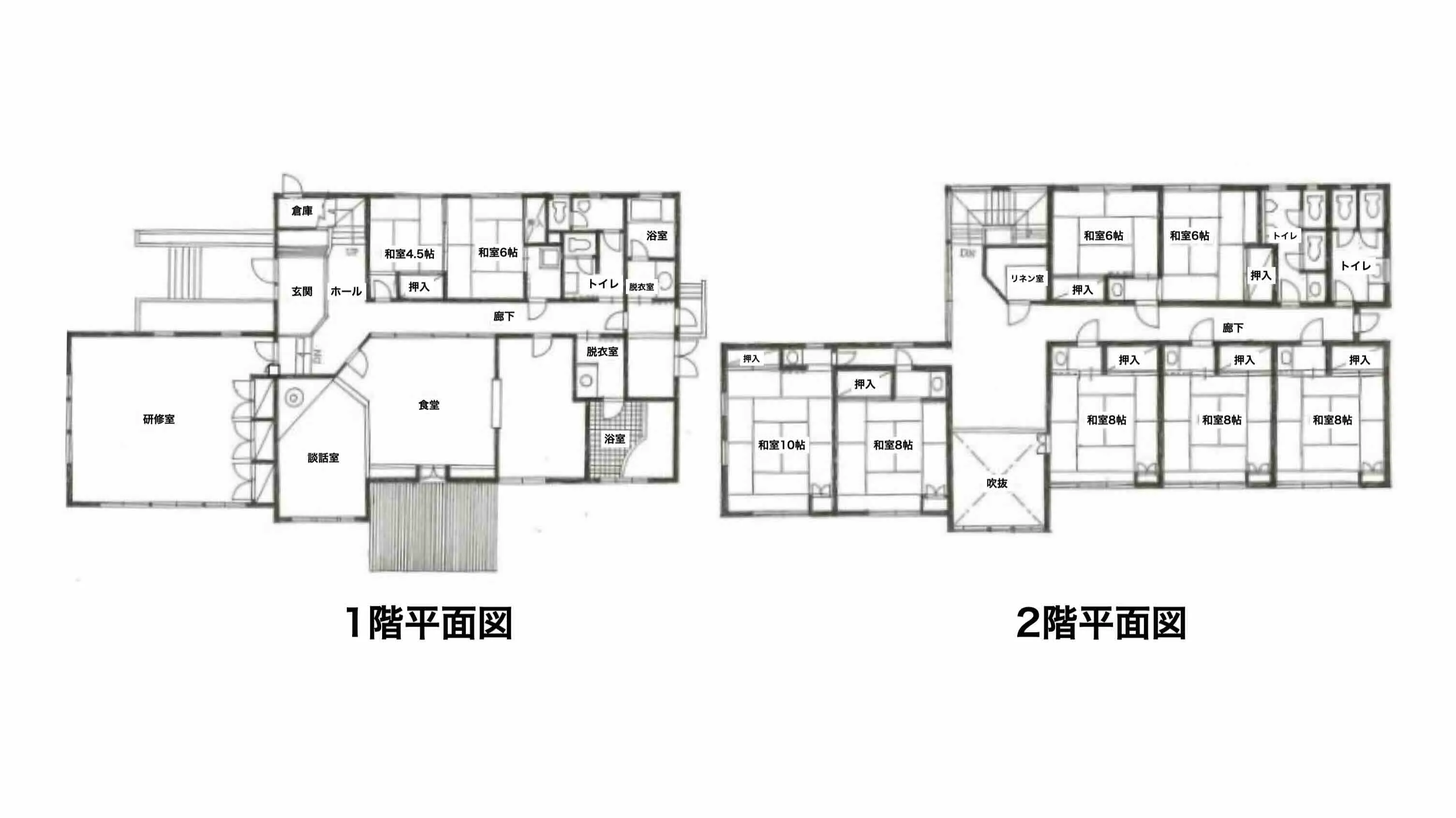 山中湖村平野売ペンションの間取り図