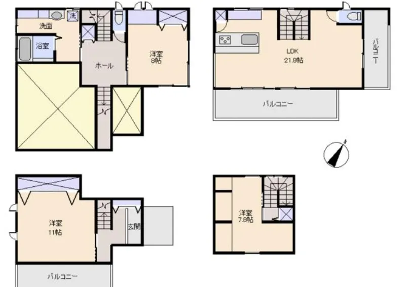 南箱根ダイヤランド売中古戸建の間取り