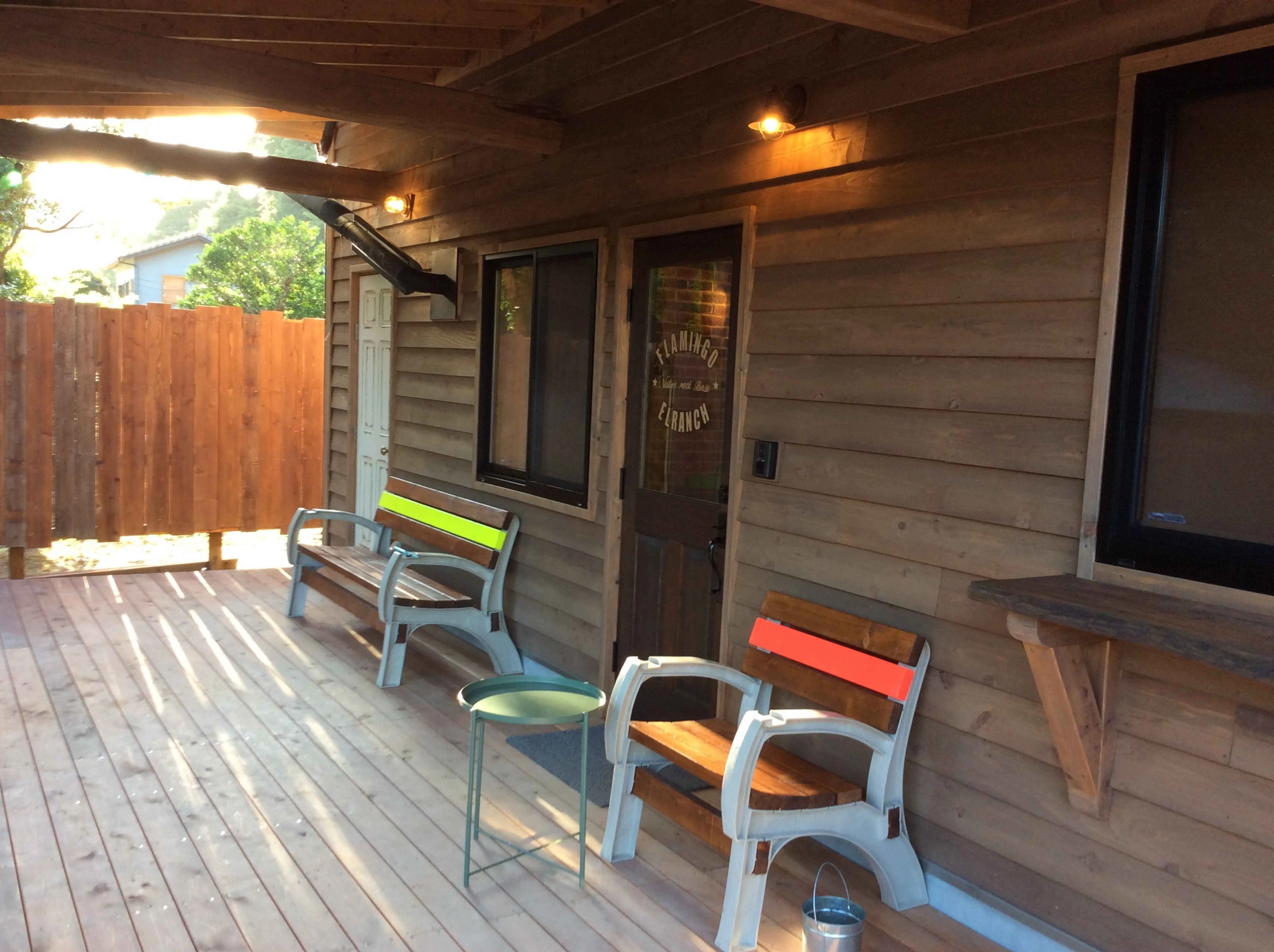 富津市岩本中古戸建のウッドデッキテラス