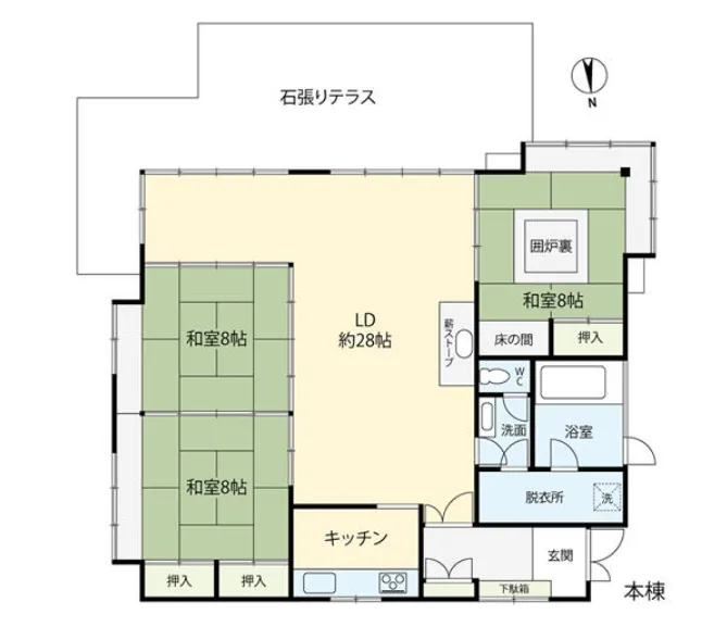 湯河原町宮上売戸建の間取り図