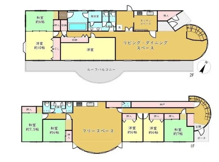 伊東市富戸保養所の間取り図