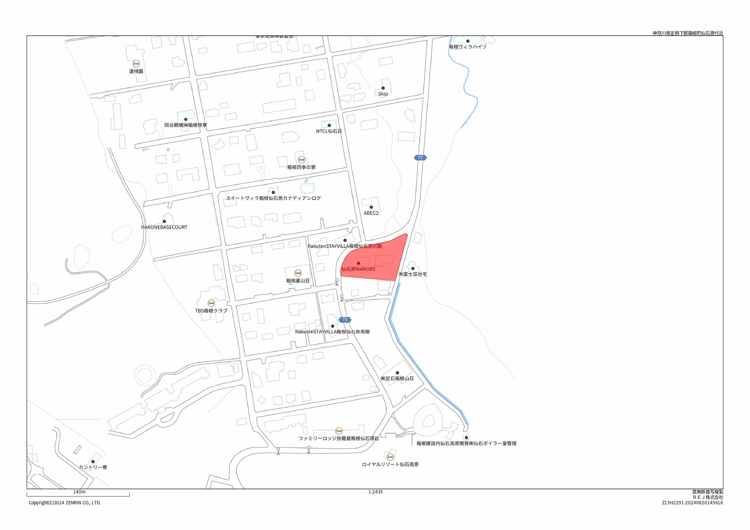 箱根町土地建物の周辺地図