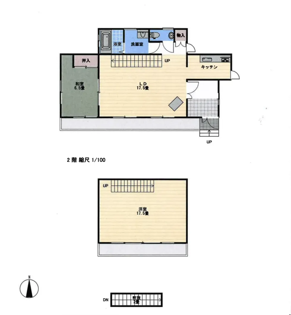 嬬恋村鎌原中古物件のA棟の間取り図