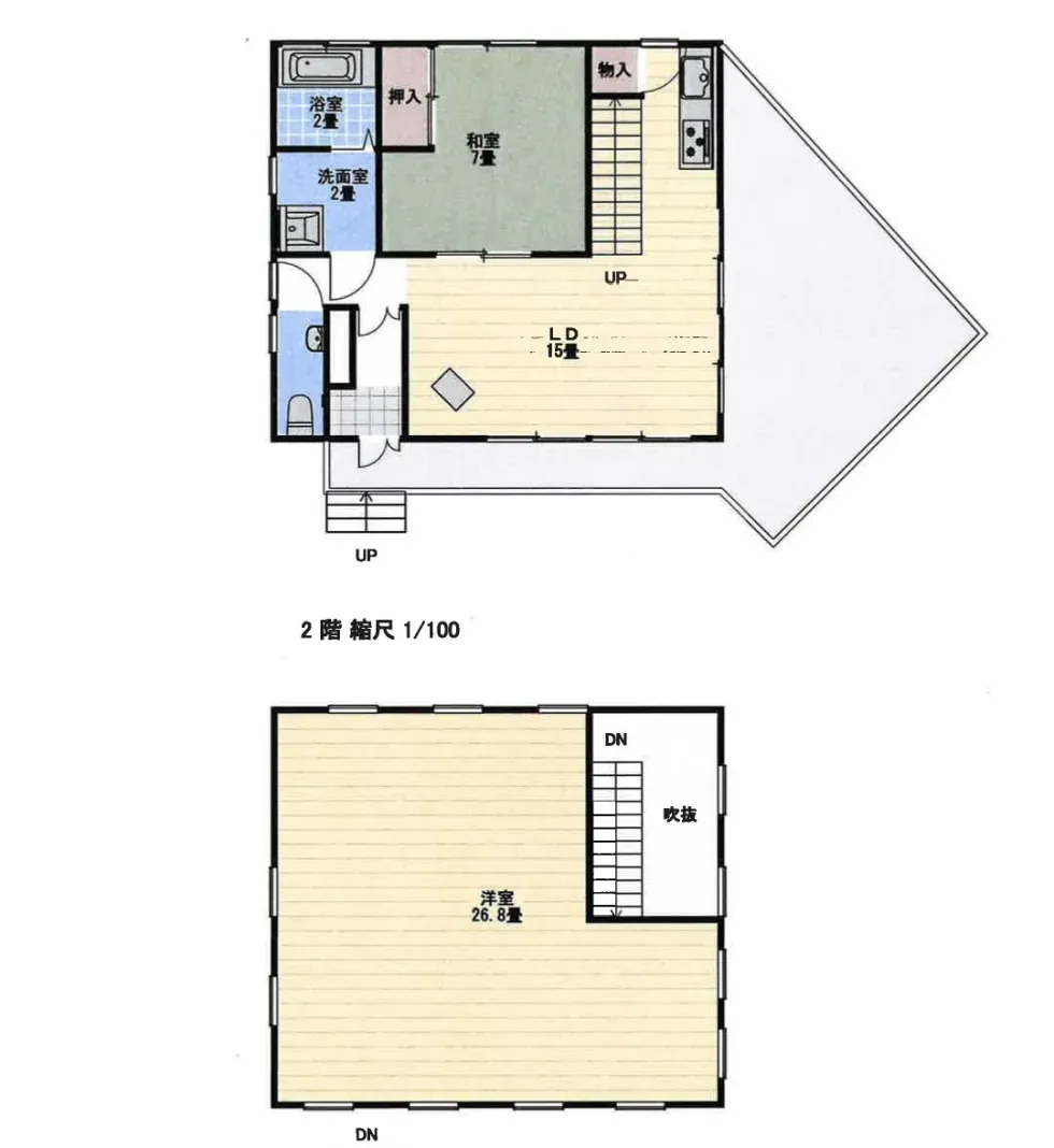 嬬恋村鎌原中古物件のC棟の間取り図