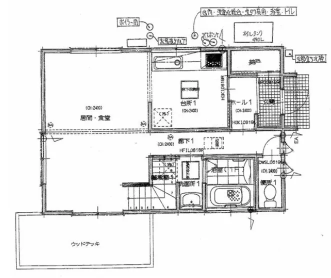 軽井沢中古別荘の間取り図