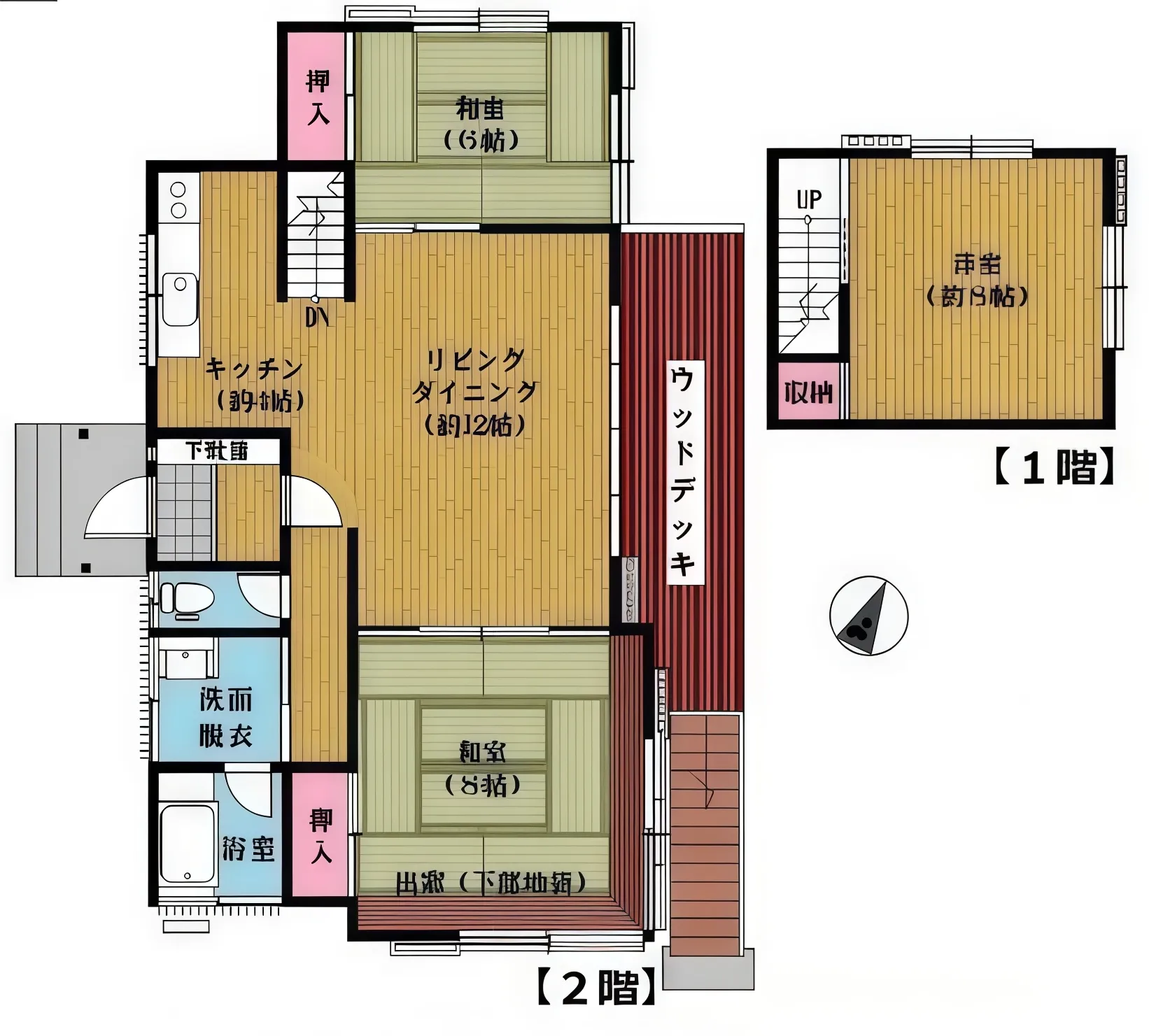 中軽井沢千ヶ滝中古別荘の間取り図
