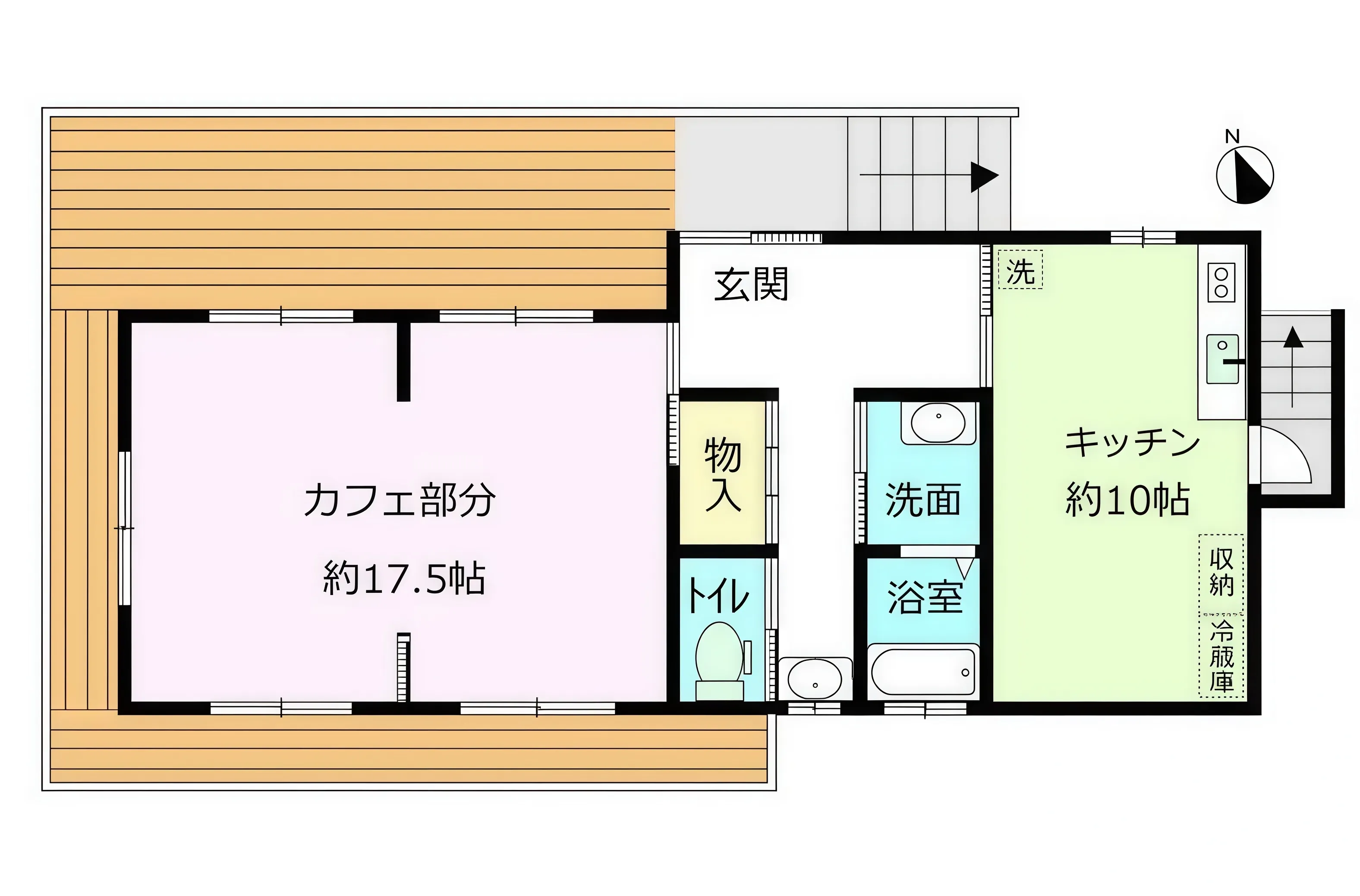 熱海市熱海渚の杜築浅平屋の間取り図