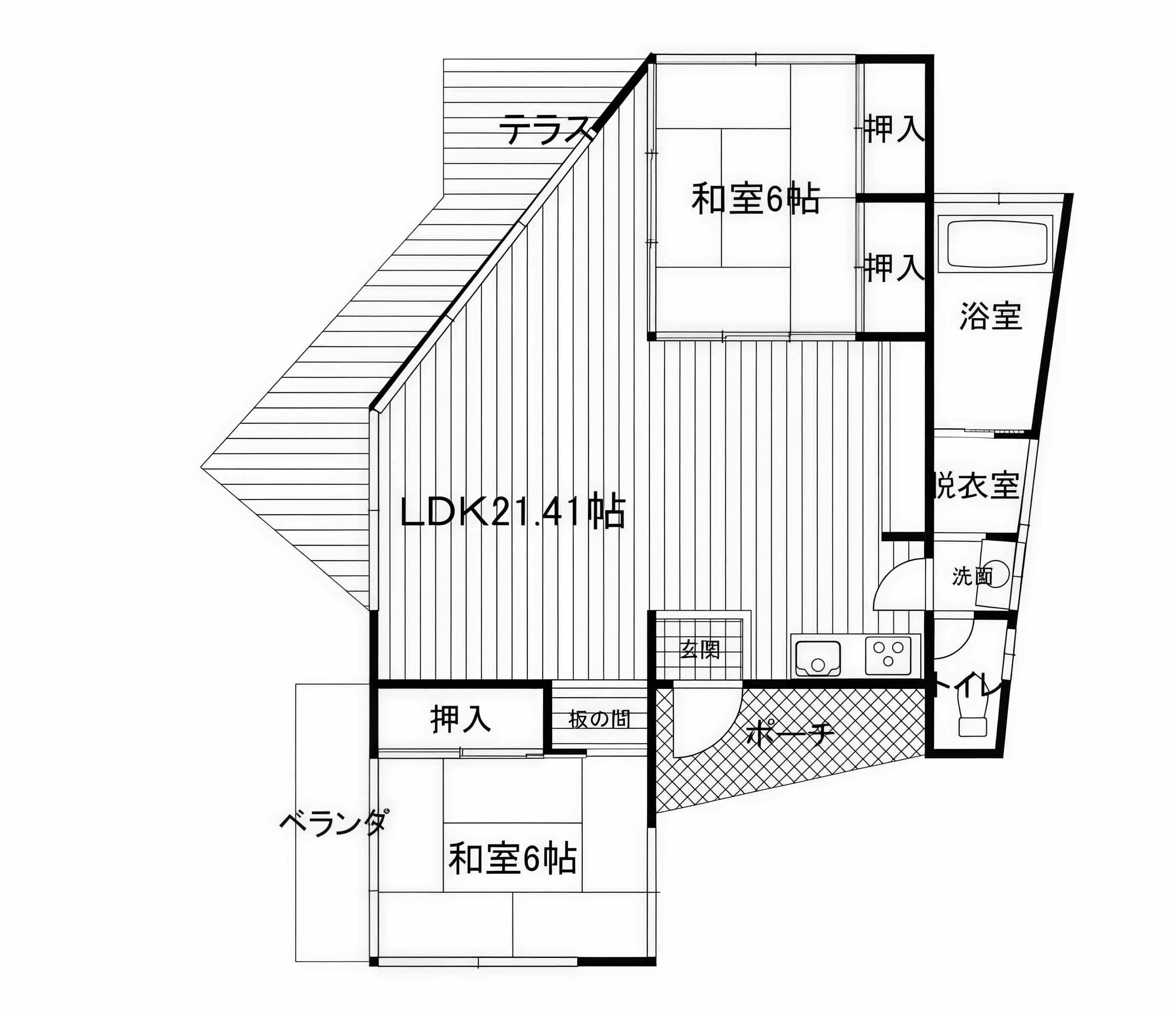 伊東市八幡野デザイナーズハウスの間取り図