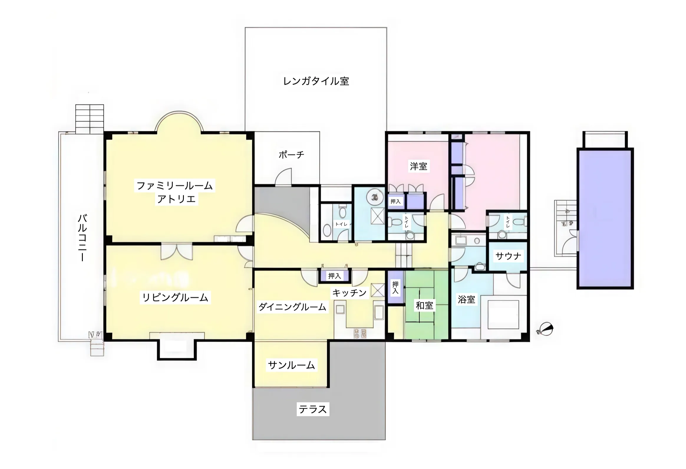 あじろ南熱海が丘別荘の間取り図