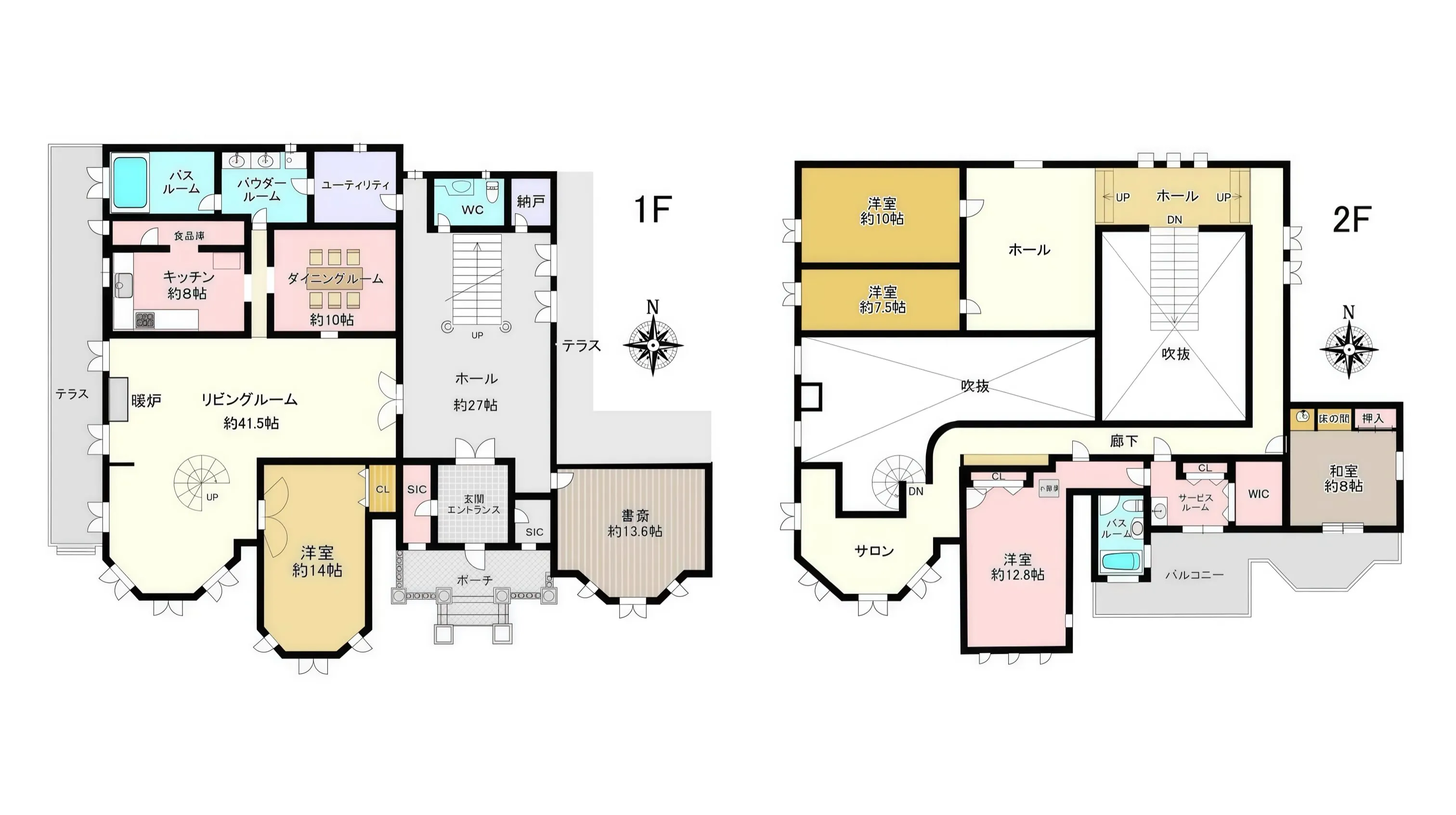 伊東 欧風デザイナーズ住宅の間取り図